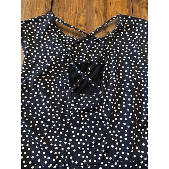 Title Nine Dress Size Medium Athleisure Active Polkadot Sleeveless Strappy - Picture 12 of 15